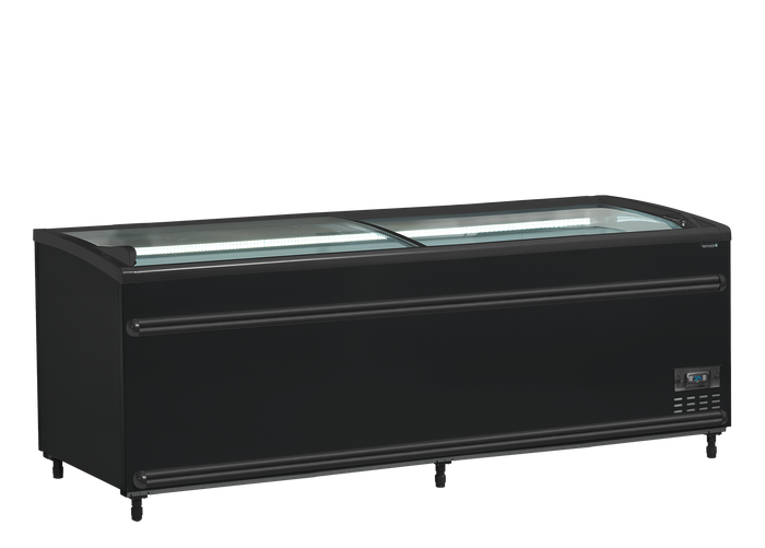 Zwarte supermarktkoeler/-vriezer SFI210B-CF VS