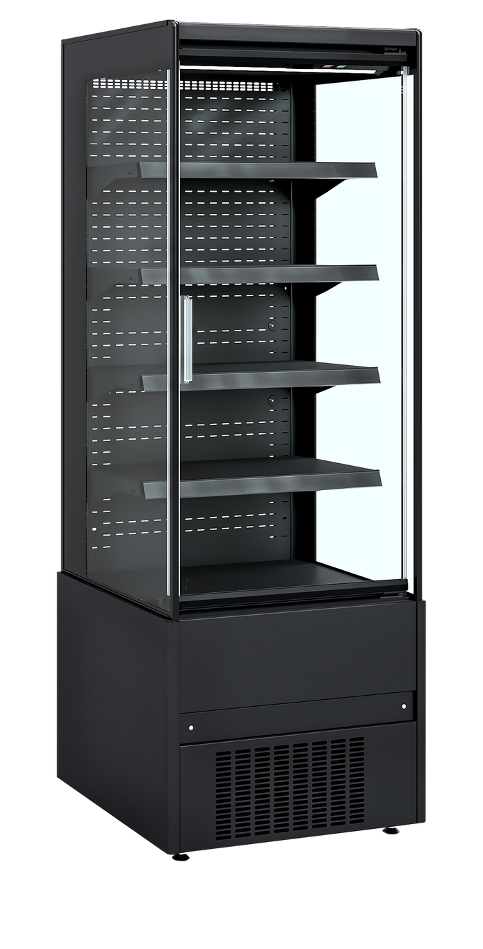 Wandkoeler zwart met glasdeuren MCB65H (ECRON BK)