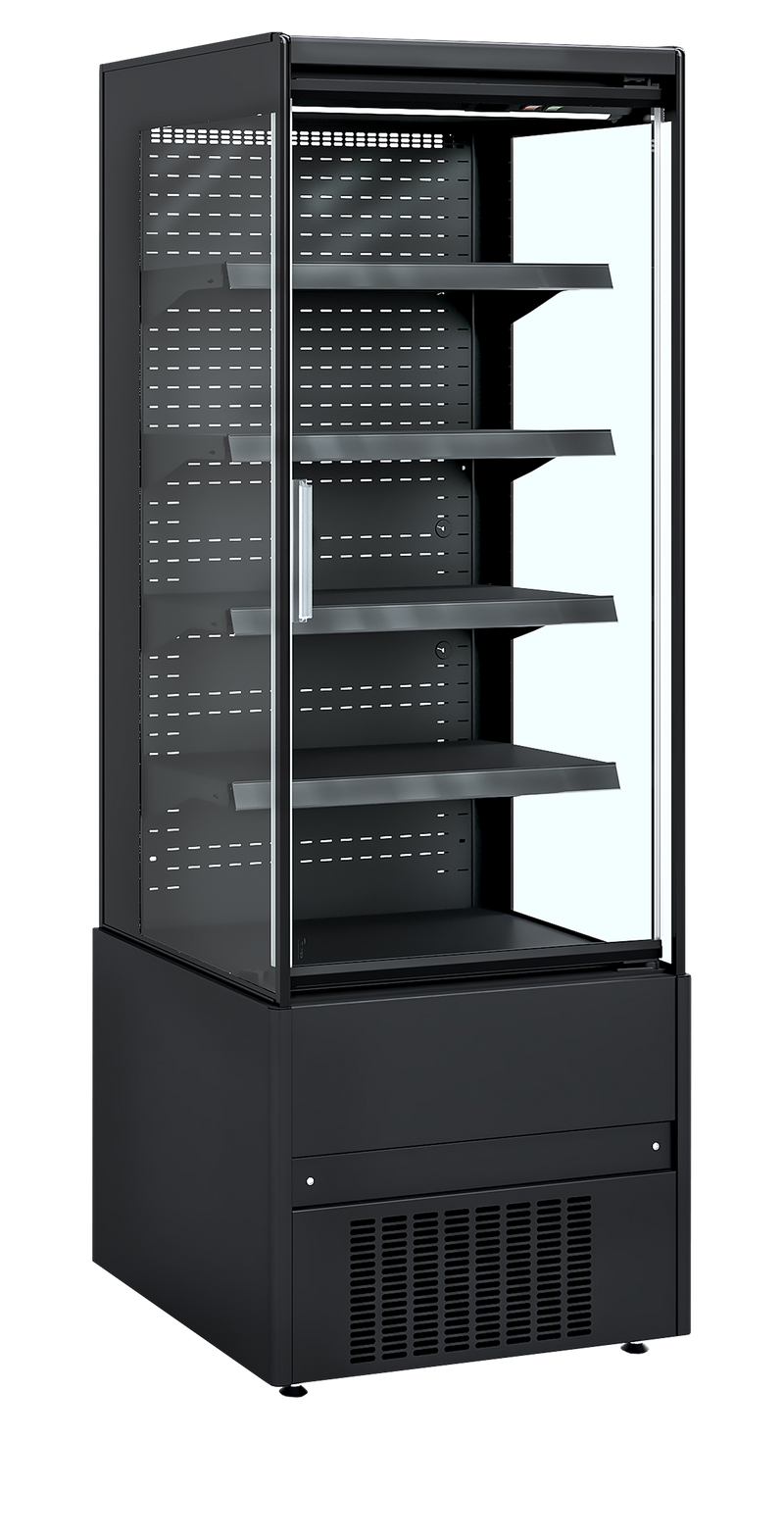 Wandkoeler zwart met glasdeuren MCB65H (ECRON BK)