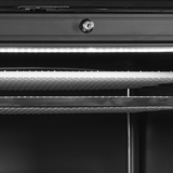 Vitrinevrieskast, linksdraaiend UFSC371G Black L/H