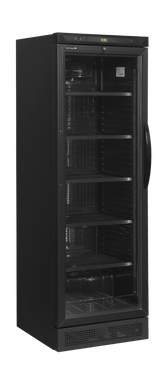 Zwarte flessenkoeler, links scharnierend CEV425 BLACK L/H