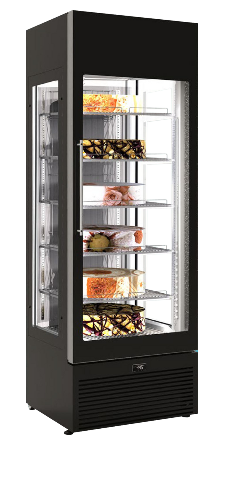 Geventileerde gebaksvitrine met glasdeur VENERE PS