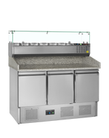 Pizzatafel incl. unit voor toppings PT1365 + GVC33-140