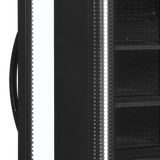 Zwarte flessenkoeler, links scharnierend CEV425 BLACK L/H