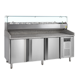 Pizzatafel incl. unit voor toppings PT1300 + GVC38-200