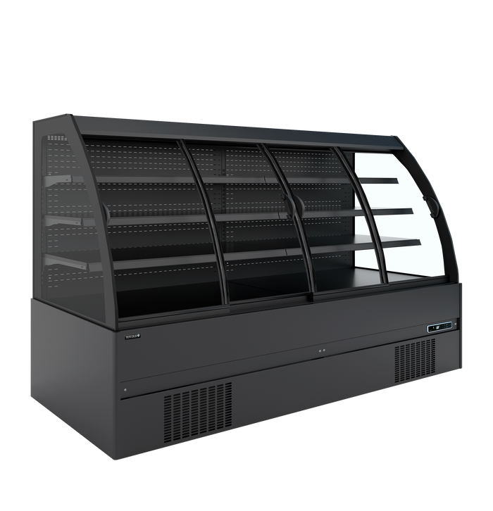 Lage wandkoeler met schuifdeuren MC+B250S Low LED
