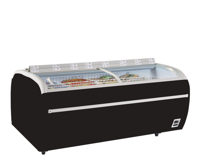 Zwarte supermarktvriezer TWIN 220B-F