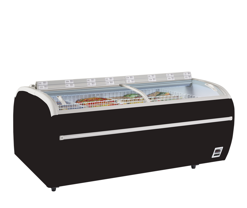 Zwarte supermarktvriezer TWIN 220B-F