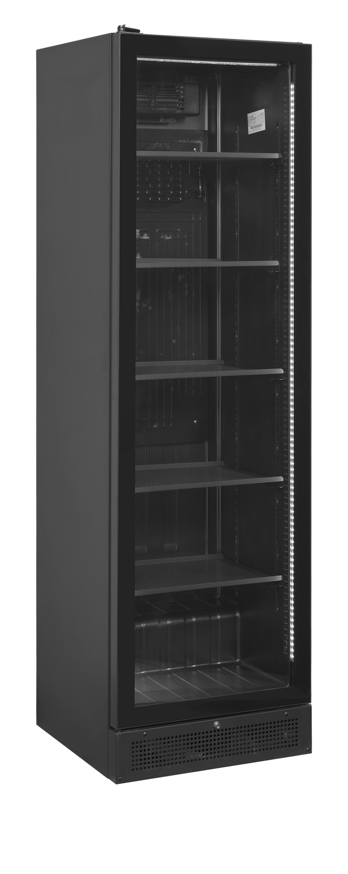 Zwarte displaykoeler, linkerkant scharnierend SCU1425 FRAMELESS L/H
