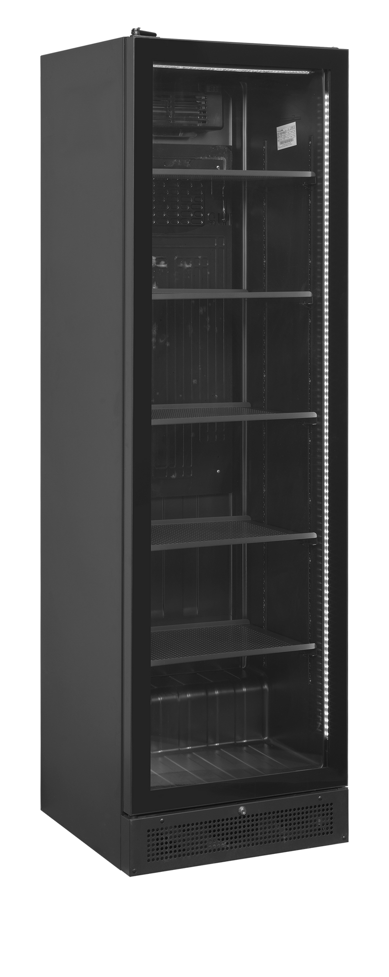 Zwarte displaykoeler, linkerkant scharnierend SCU1425 FRAMELESS L/H