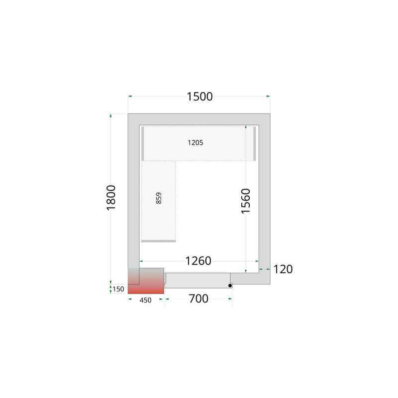 Vriescelpanelen 120 mm CR 150x180x220