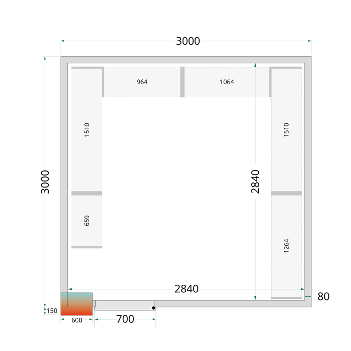 CRPF3030 Shelf Rack System Kit