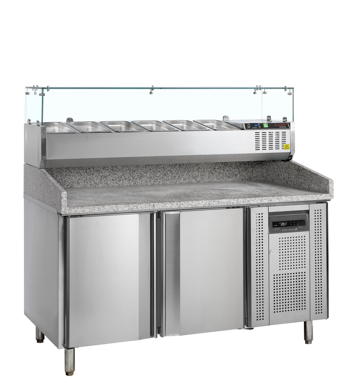 Pizzatafel incl. unit voor toppings PT1200 + GVC38-150