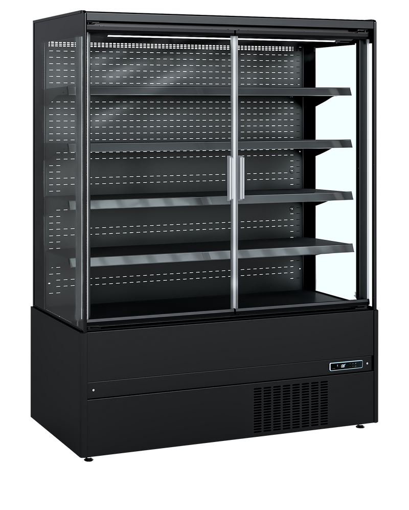 Wandkoeler zwart met glasdeuren MCB150H (ECRON BK)