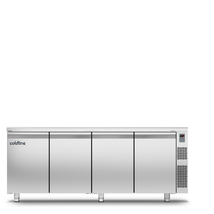 Geventileerde koelwerkbank 4 deurs GN1/1  - zonder koelgroep MASTER 4P/SG
