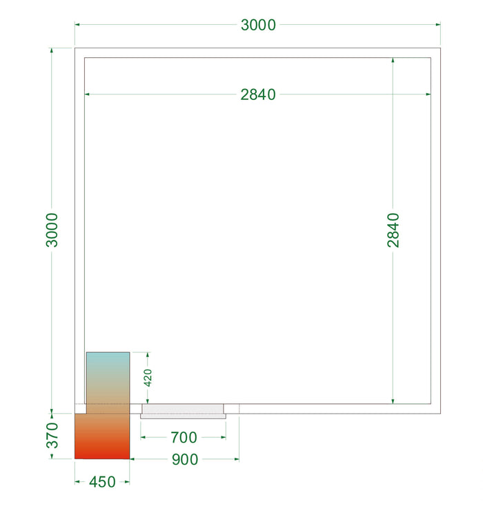 Koelruimte (Compleet met monoblock) CRPF3030